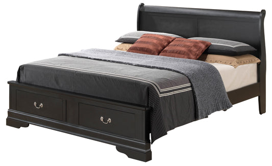 Louis Phillipe G3150D-FSB2 Full Storage bed , Black