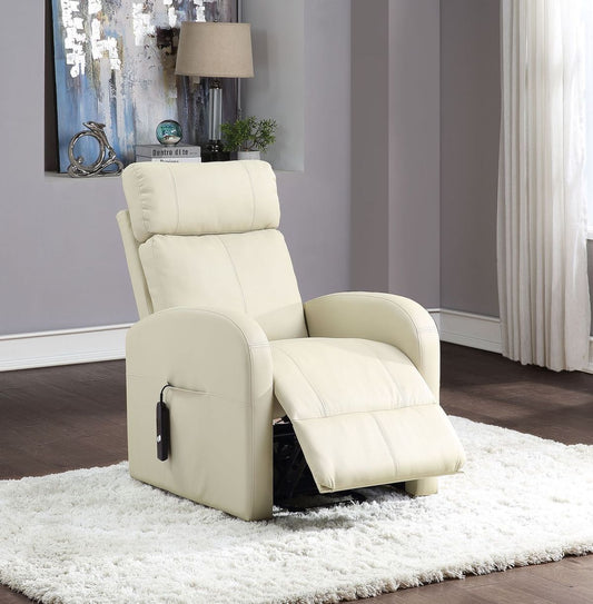 Ricardo Beige Synthetic Leather Power Lift Recliner