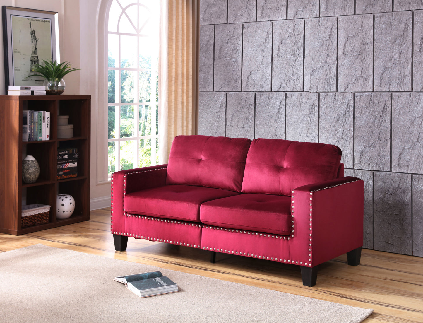 Nailer G312A-S Sofa , BURGUNDY