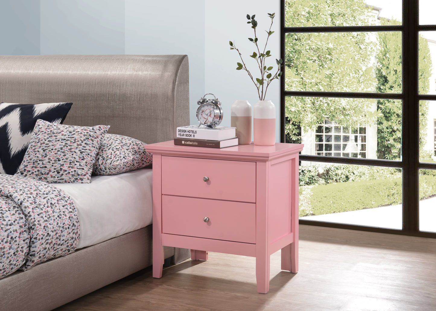 Primo G1334-N Nightstand , Pink