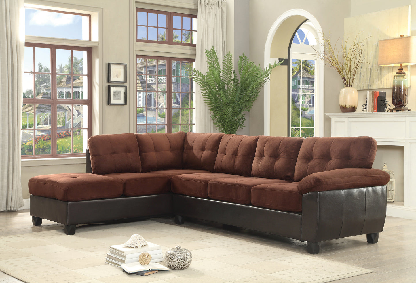 Luxurious Chocolate Sectional - Gallant G906B-SC