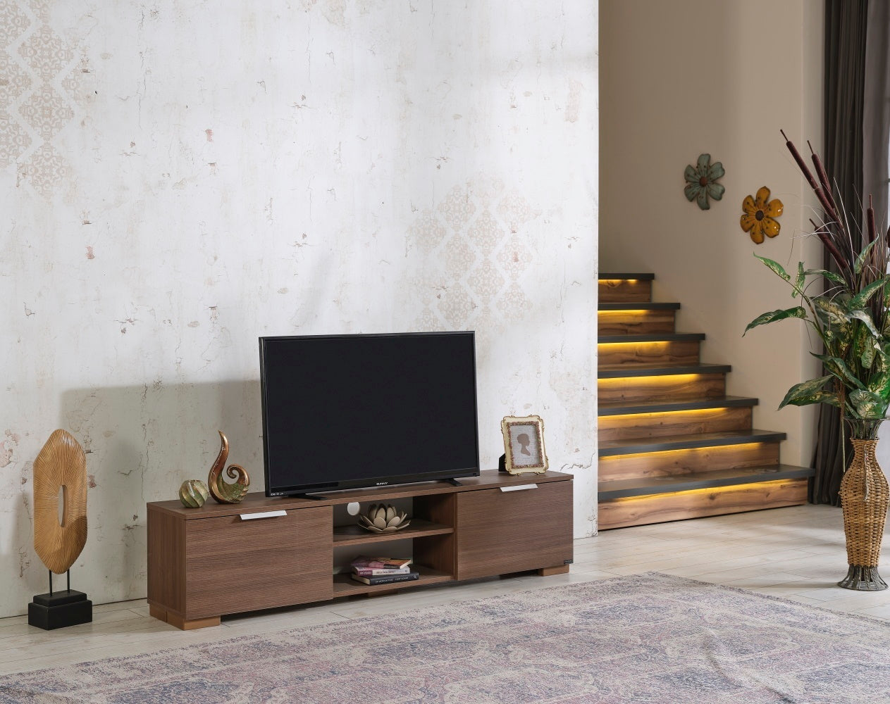 FurnisHome Store April TV Stand - Mid Century Modern Design