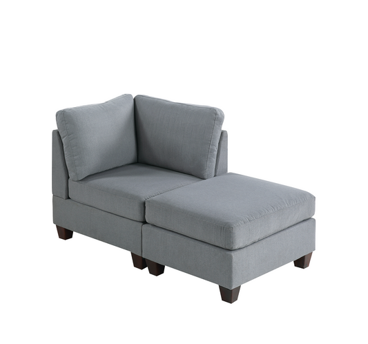 2-Piece Gray Modular Seating Set