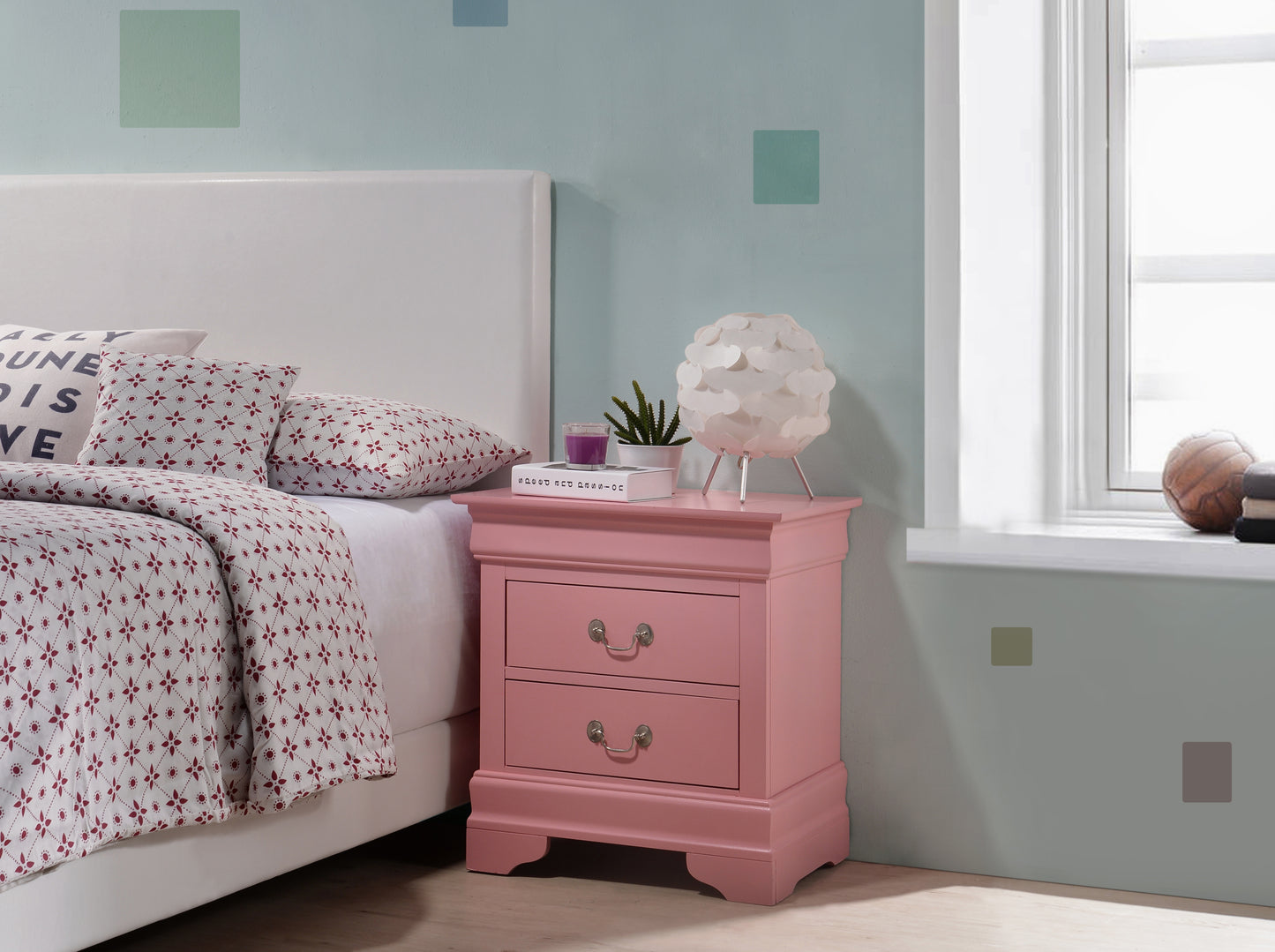 Louis Phillipe G3104-N Nightstand , Pink