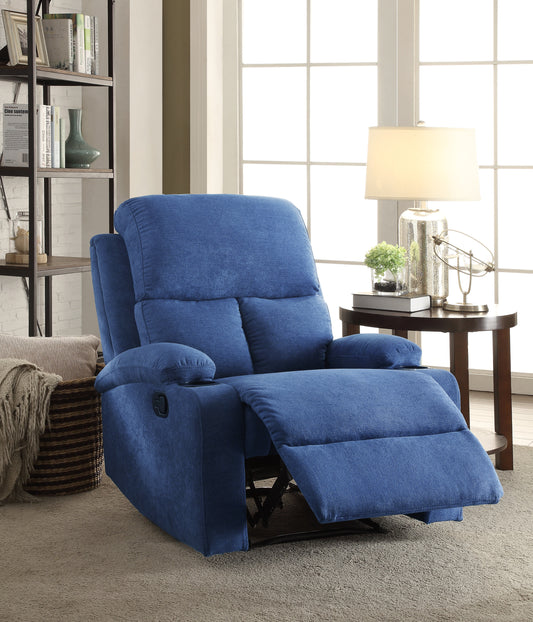 Blue Velvet Rosia Recliner with Motion