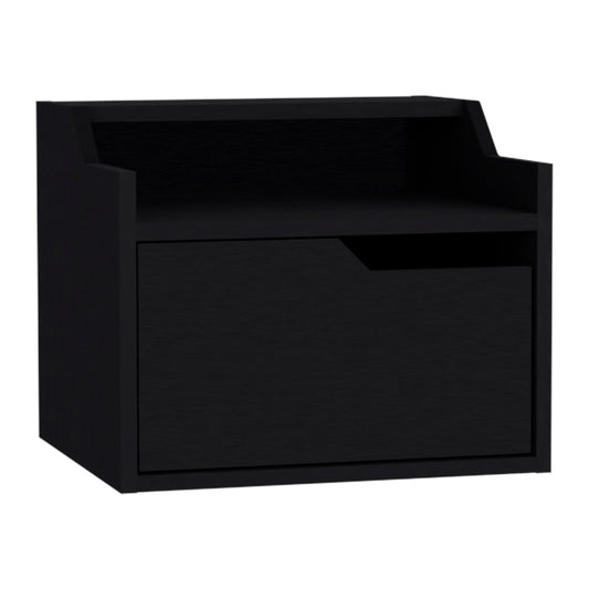 Floating Nightstand Chester, Bedroom, Black