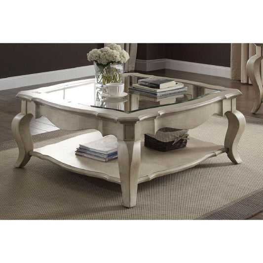 Chelmsford Antique Taupe & Clear Glass Coffee Table