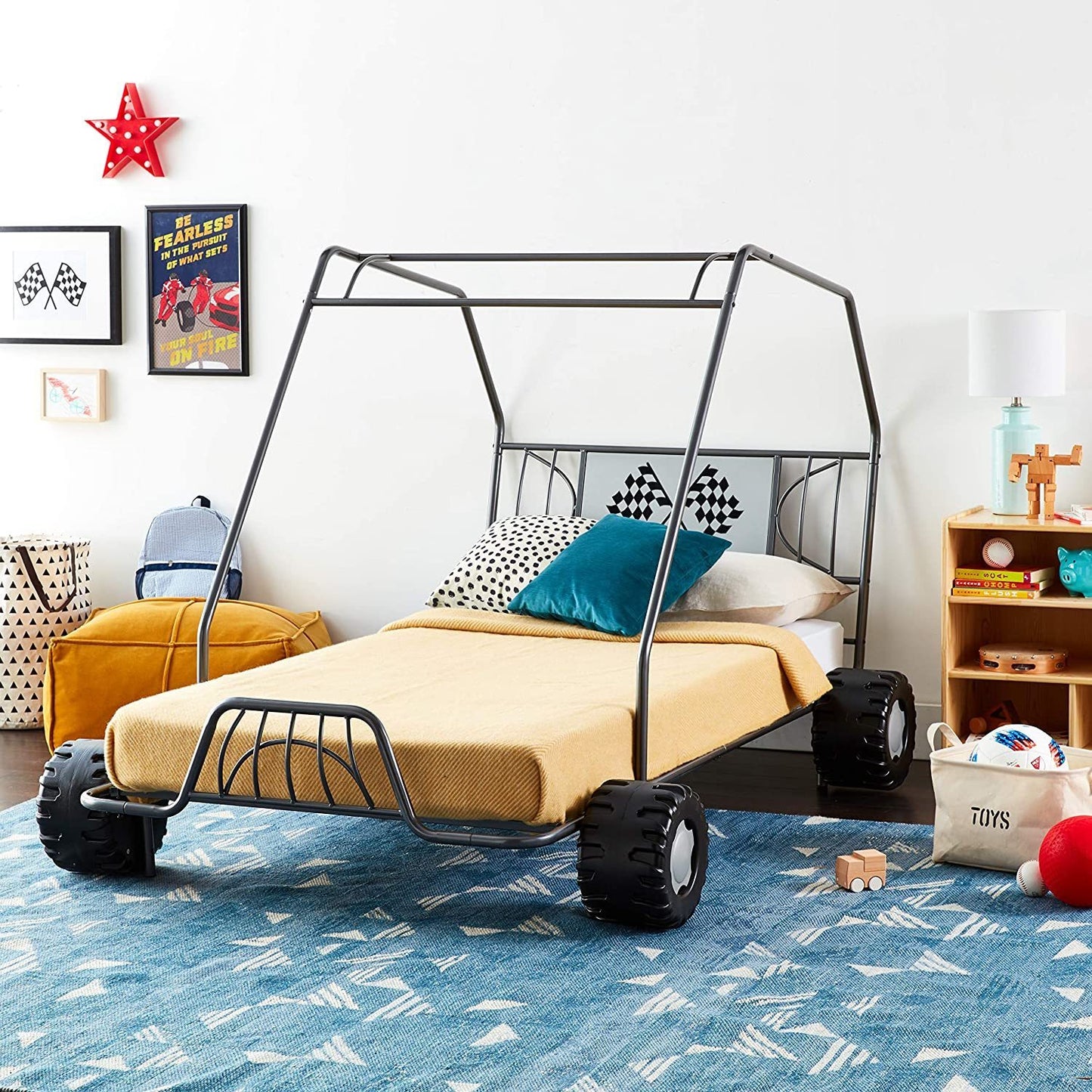 Xander Twin Bed in Gunmetal Go Kart 37640T