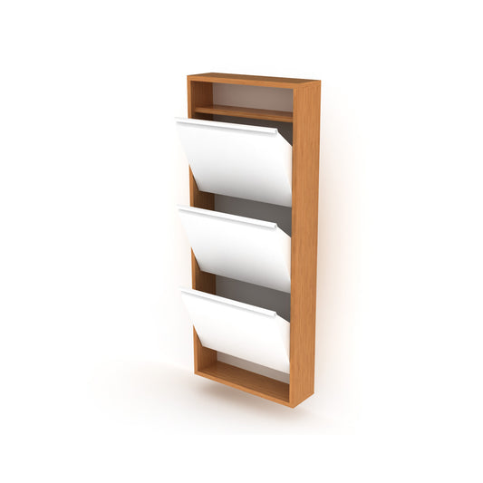 Hide 3 Tier Wood Frame Shoe Storage