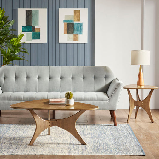 Stylish Elm Wood Triangle Coffee Table