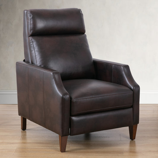 Biscoe Burnished Brown PU Leather Recliner - Stylish and Comfortable relaxer