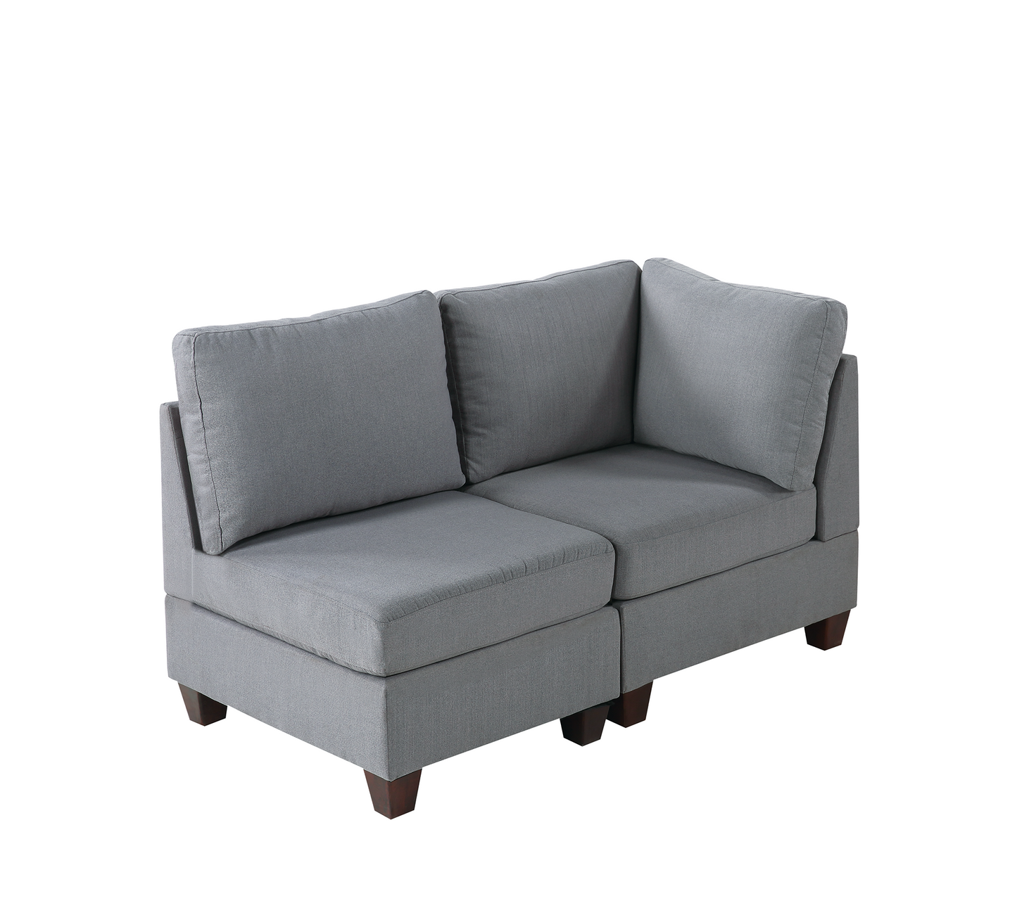 Stylish Gray 2-Piece Modular Seating Set