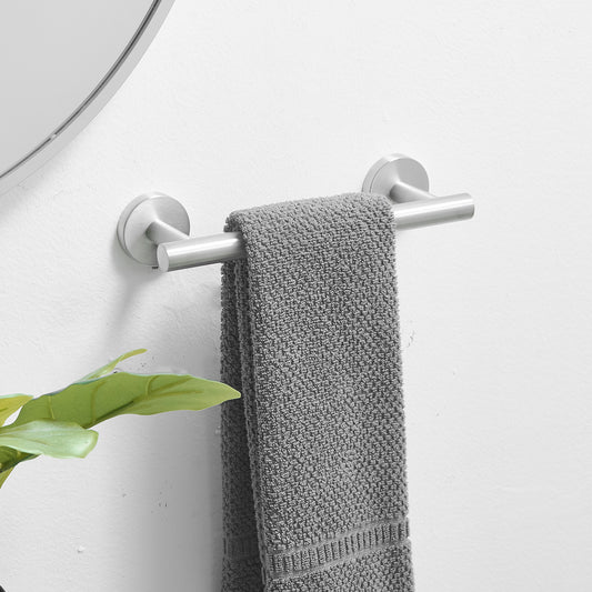 Elevate Your Bathroom with a Brushed Nickel Wall Mount Towel Bar and Toilet Paper Holder