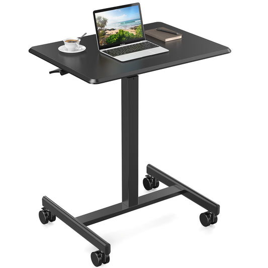 Height-Adjustable Rolling Laptop Desk for Home and Office