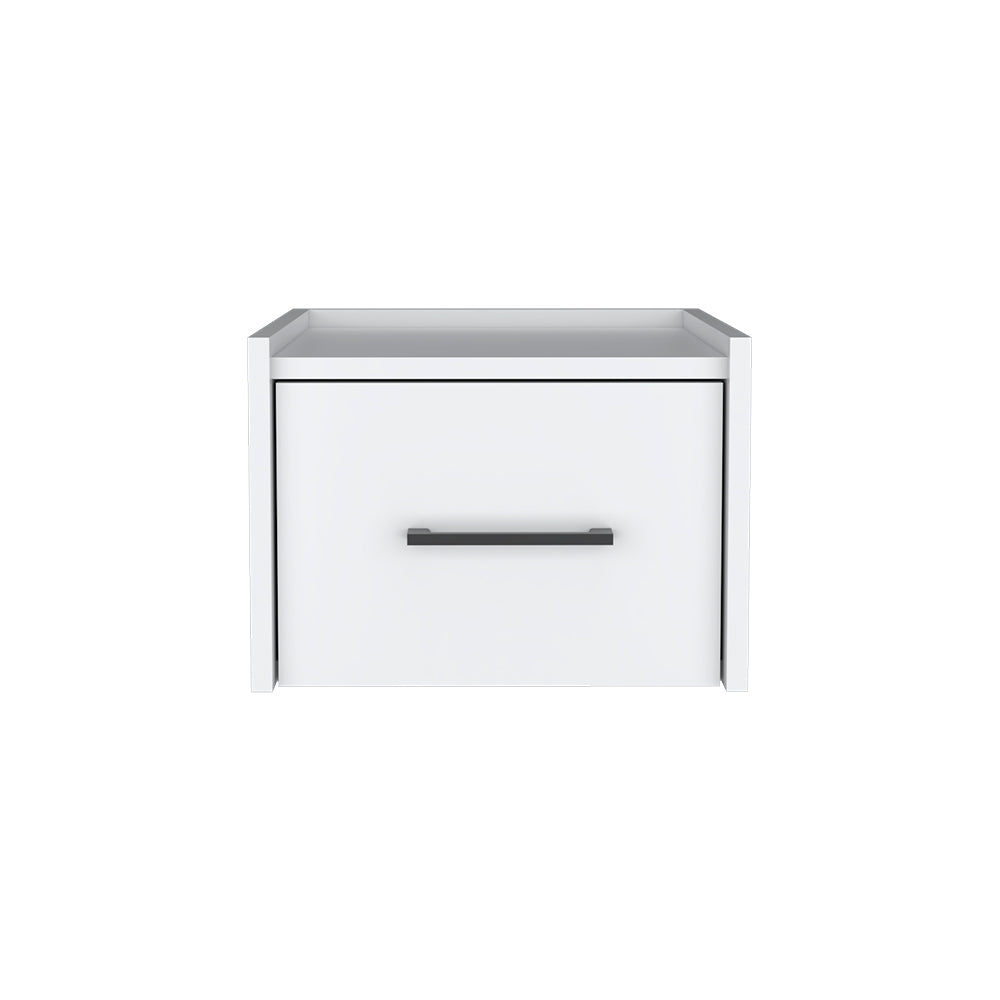 Floating Nightstand Calion, Bedroom, White