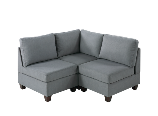 GRAY 3-Piece Modular Furniture Set