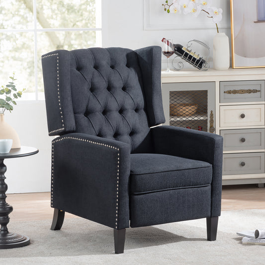 27.16 Wide Manual Wing Chair Recliner with Durable High Color Fastness Fabric