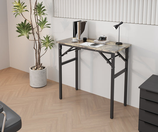 Folding Desk with Space-Saving Design - 31.5x15.7 inches