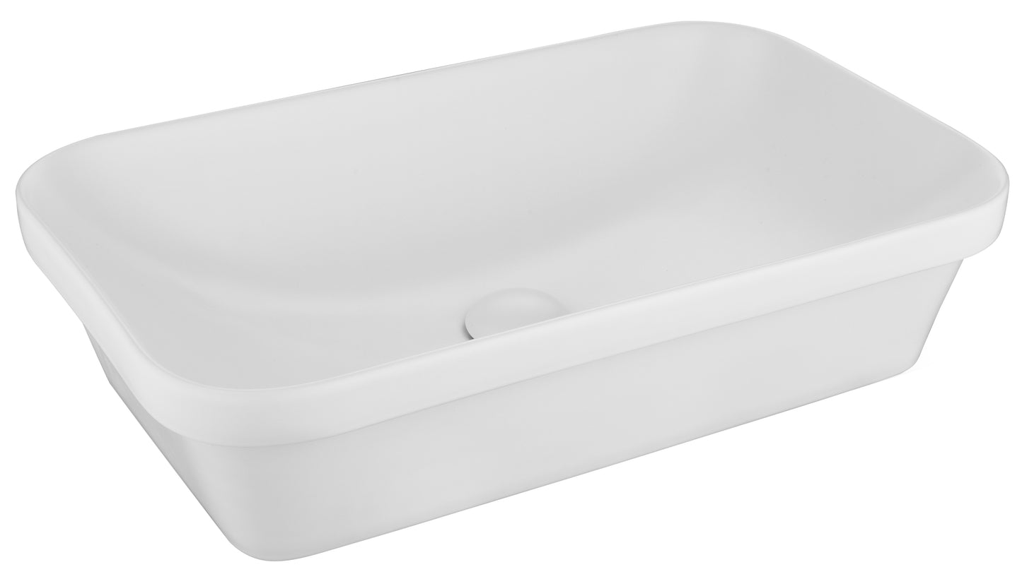 Sleek Oval Ceramic Vanity Basin with Luxurious Glazing