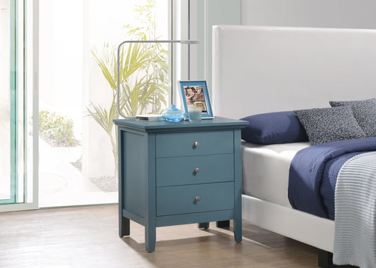 Hammond G5480-N 3 Drawer Nightstand , Teal