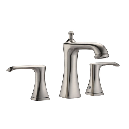 Brushed Nickel Widespread Double Handles Bathroom Sink Faucet