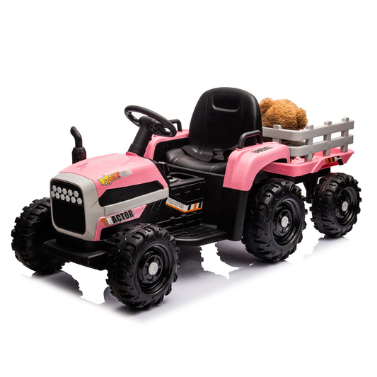 Electric Tractor Toy with Remote Control and Multiple Features