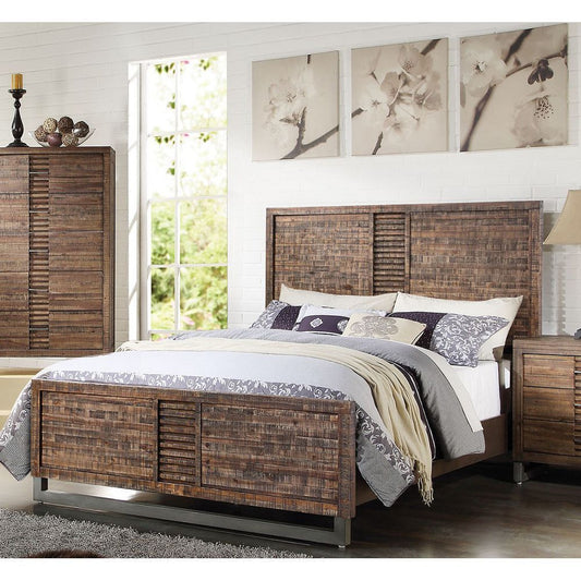 Andria Queen Bed in Reclaimed Oak 21290Q