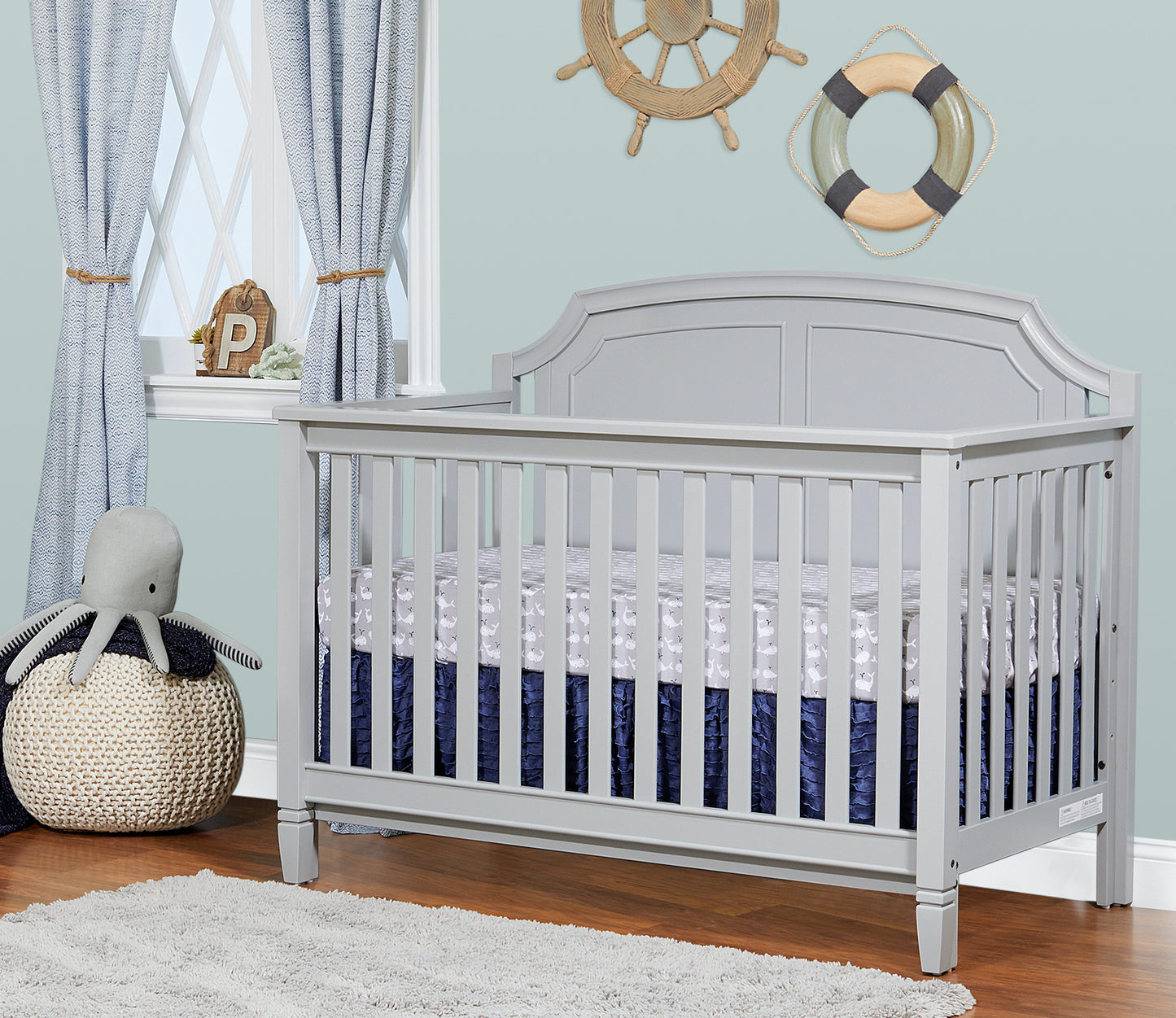 Alice 4-in-1 Convertible Crib Gray