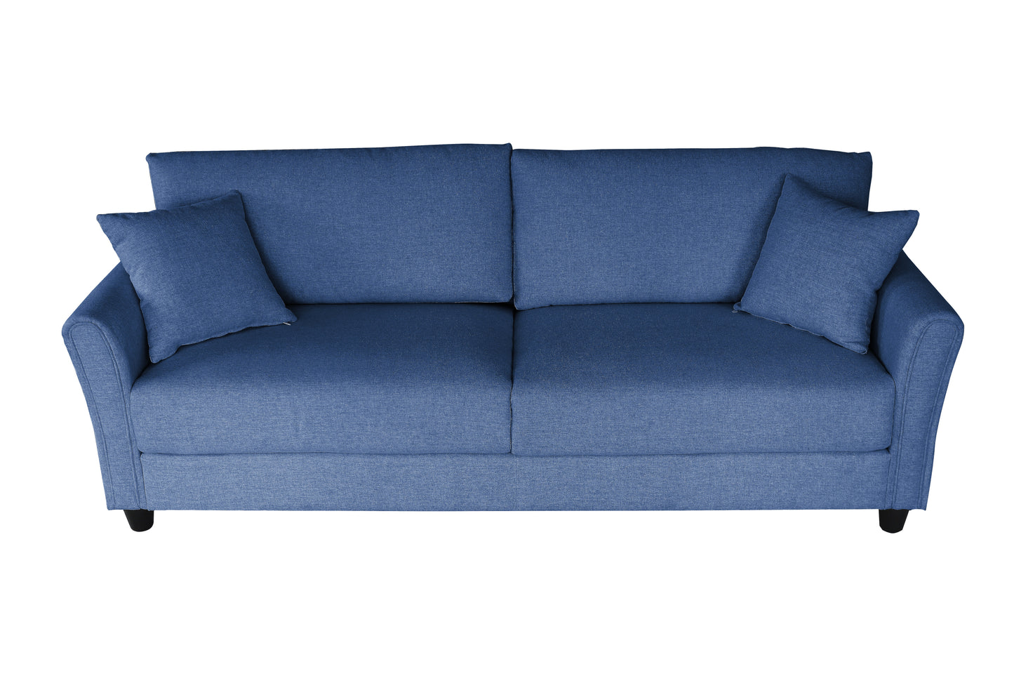 Blue Linen 3-Seat Sofa