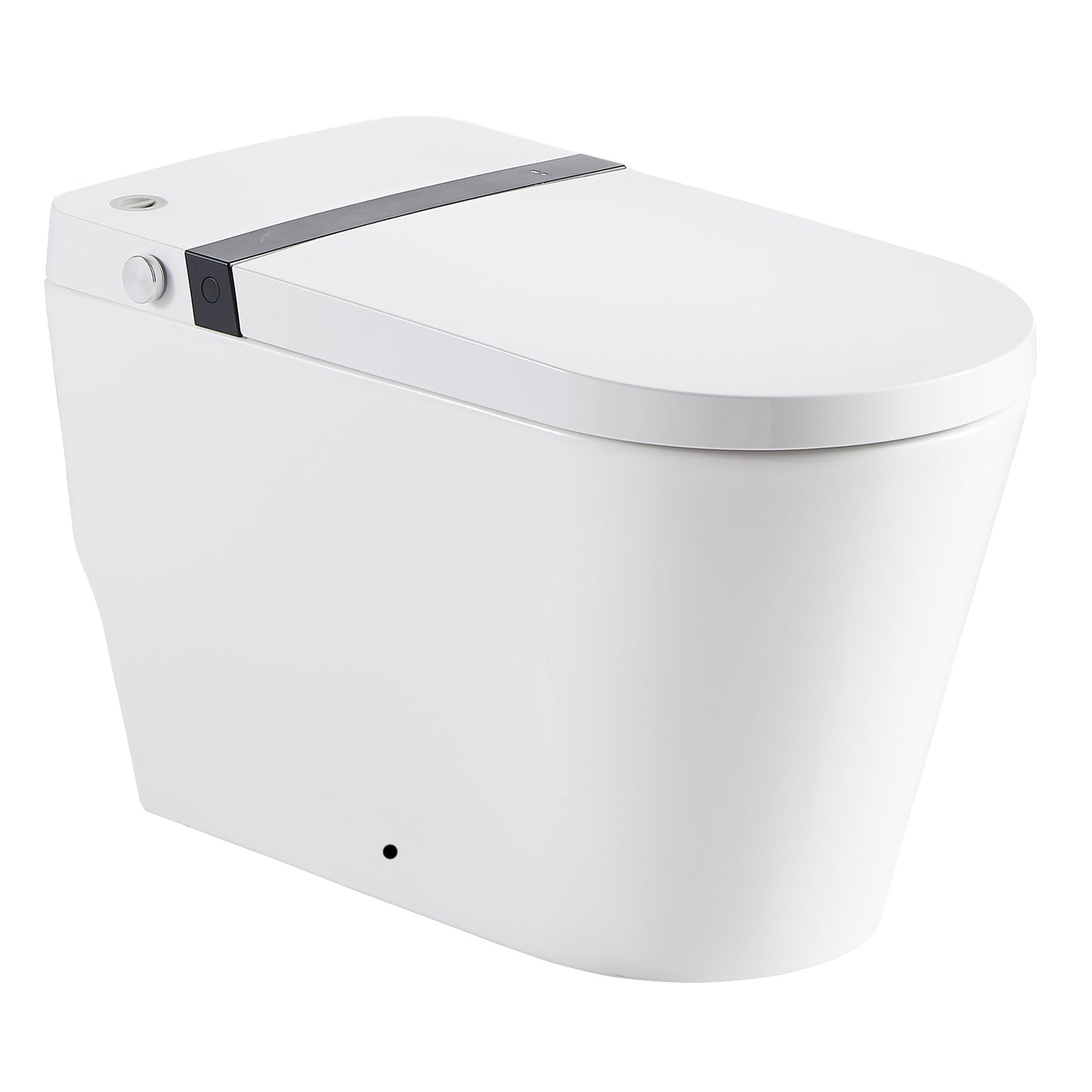 Multifunction U-Shaped Smart Toilet Automatic Flush with Remote Control/Foot Sensor/Night Light