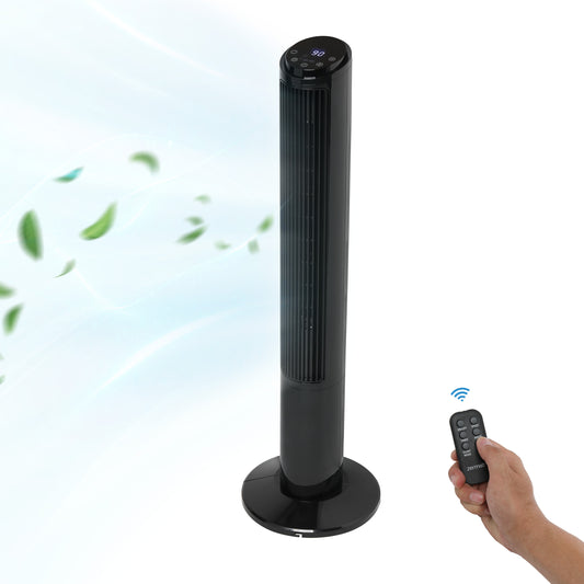 CoolBreeze 40 Bladeless Tower Fan with Remote Control & LED Panel