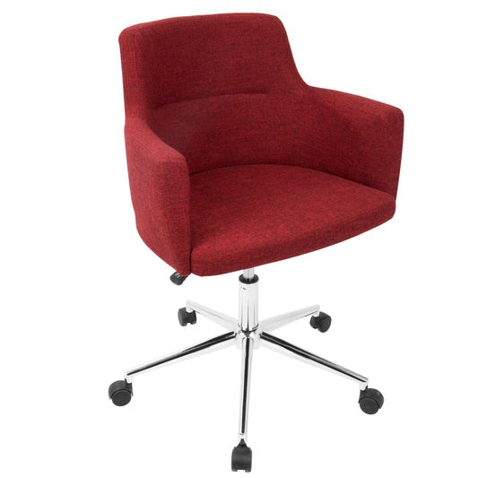 Andrew Contemporary Adjustable Office Chair in Red by LumiSource