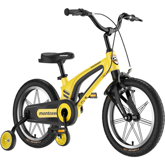 14" Kids Bike for Girls and Boys, Magnesium Alloy Frame with Auxiliary Wheel, Kids Single Speed Cruiser Bike.