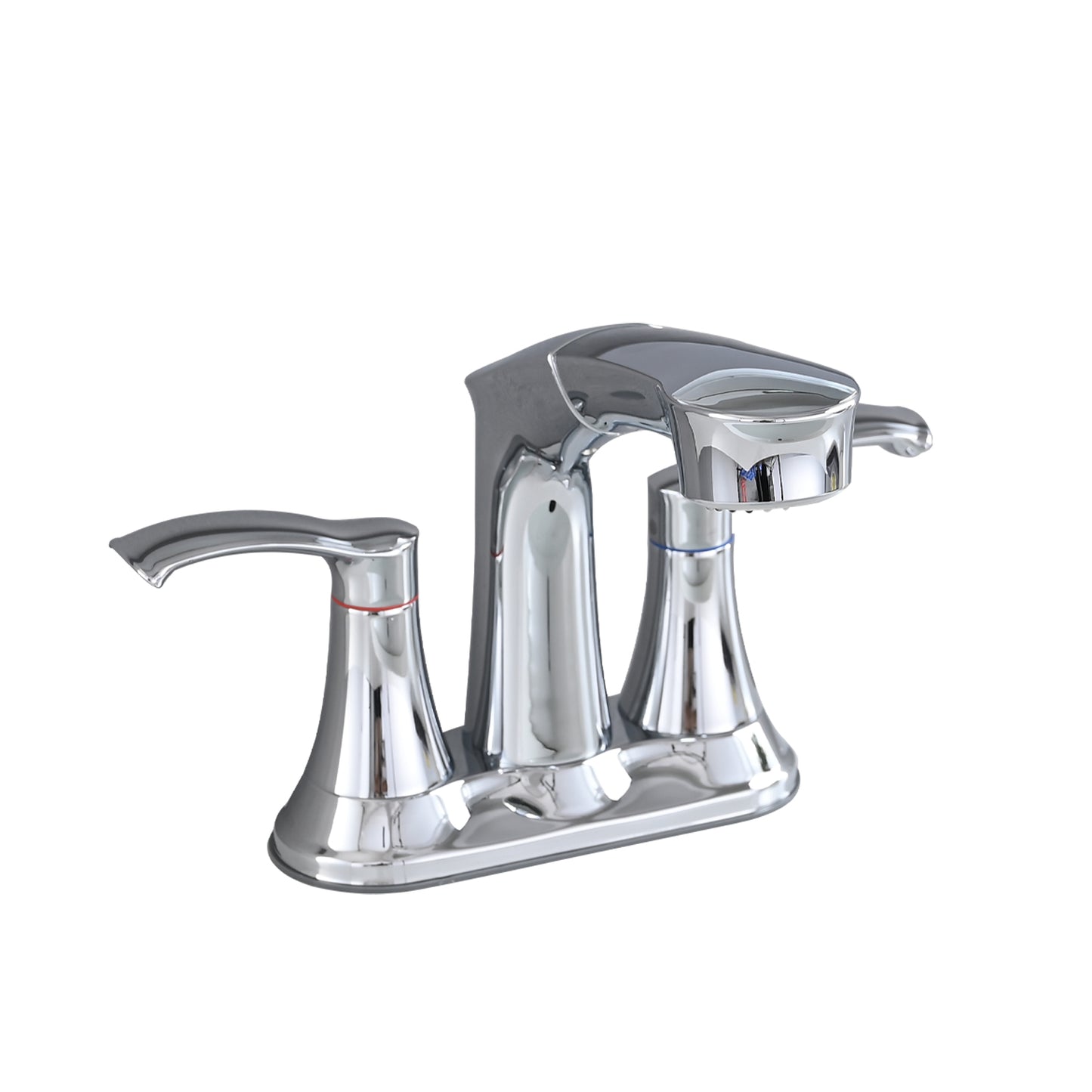 Bathroom Sink Faucet with Pull Down Sprayer, 2 Handle Chrome Utility Faucet