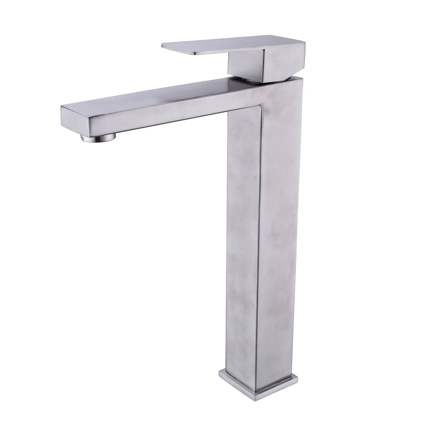 Stylish Brushed Nickel Single Lever Bathroom Sink Faucet