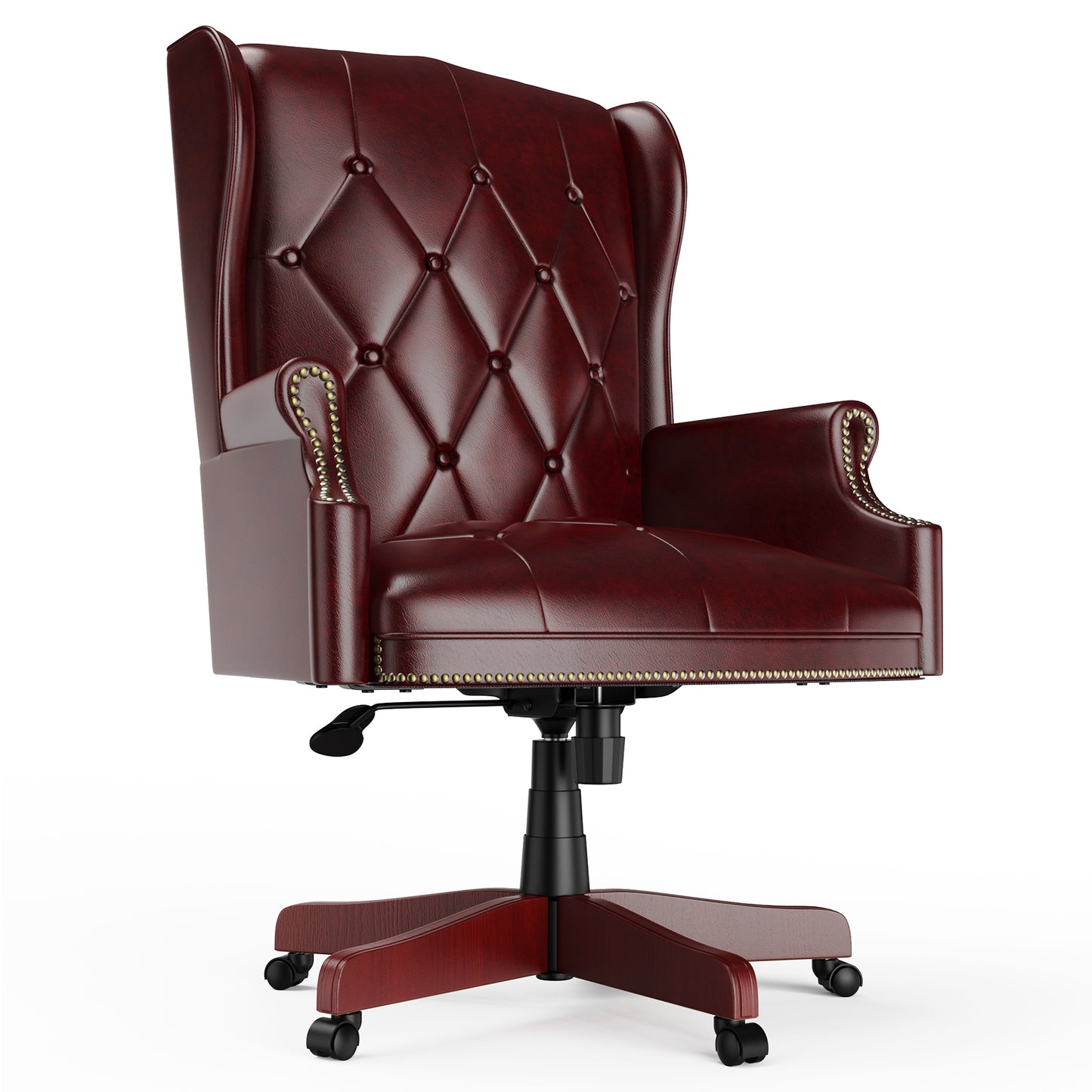 330LBS Executive Office Chair, Ergonomic Design High Back Reclining Comfortable Desk Chair - Burgundy