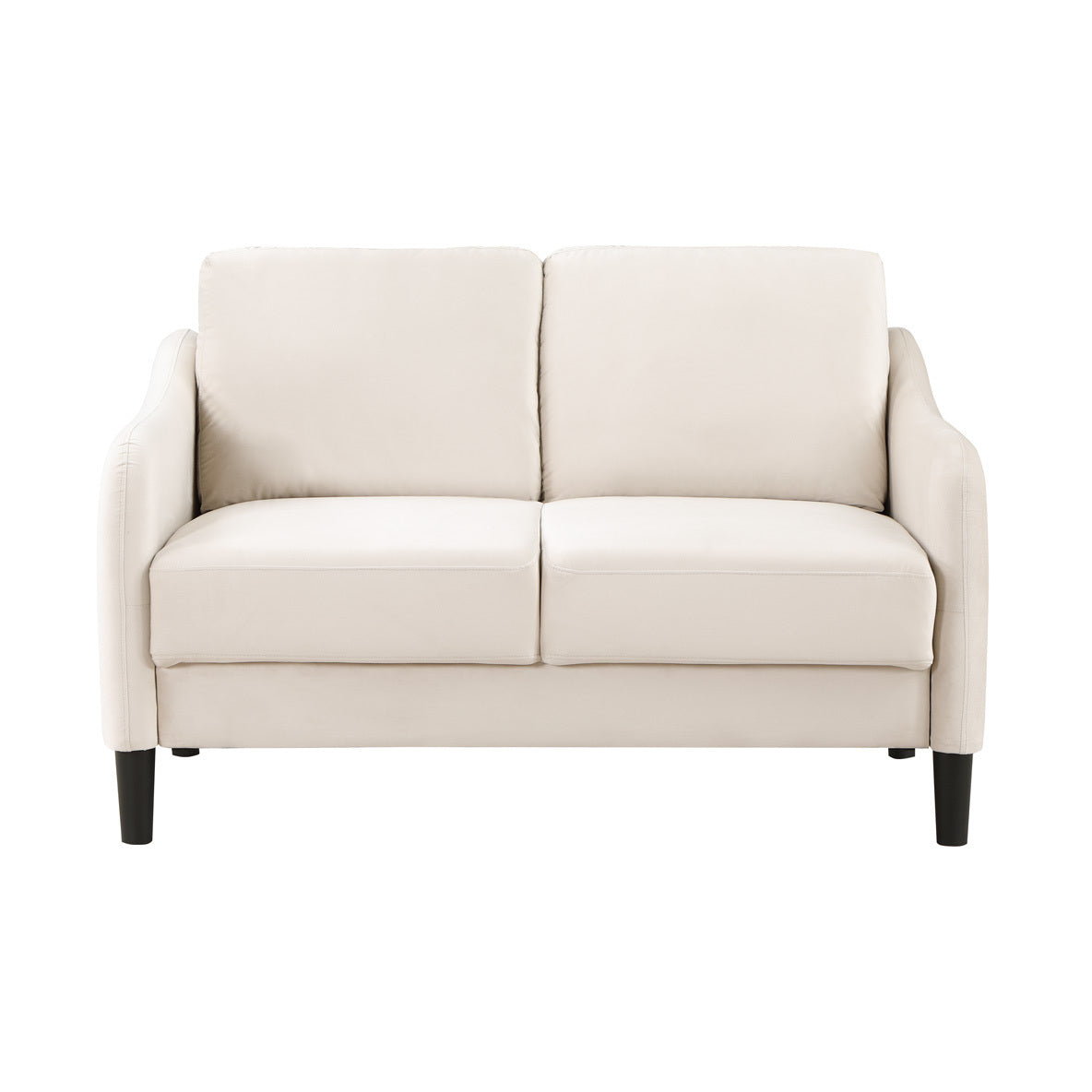 51.5 Modern Velvet Loveseat Sofa Bed, Beige