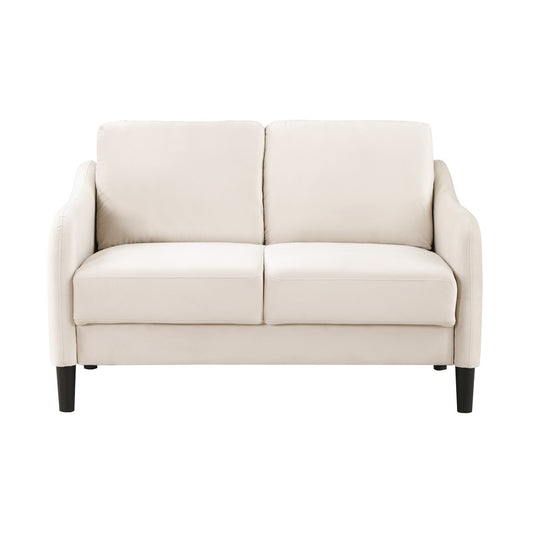 51.5 Modern Velvet Loveseat Sofa Bed, Beige