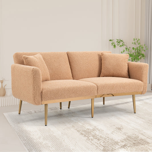 Velvet  Sofa , Accent sofa .loveseat sofa with metal  feet