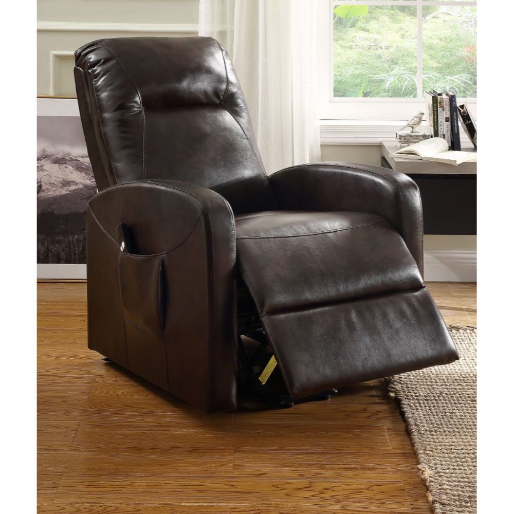 Kasia Power Lift Recliner in Espresso PU Leather - Ultimate Comfort and Style