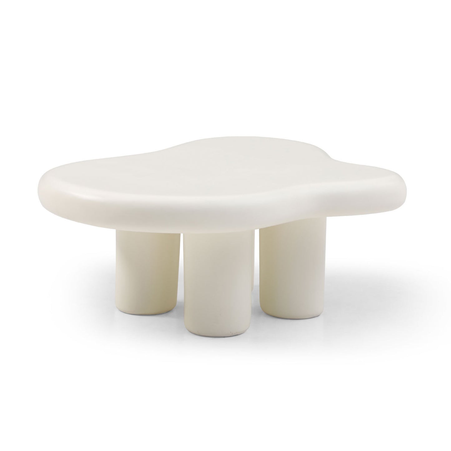 Cloudy Coffee Table for Living Room, Cream, 35.43inch