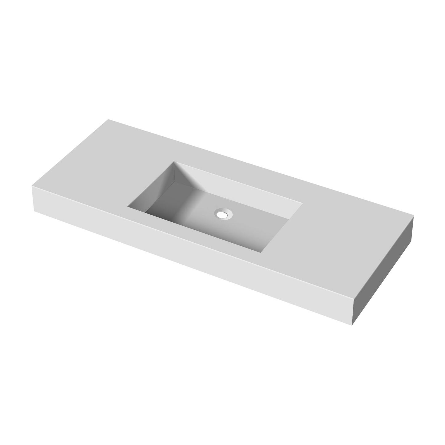 48inch Solid surface single basin with mounting screw