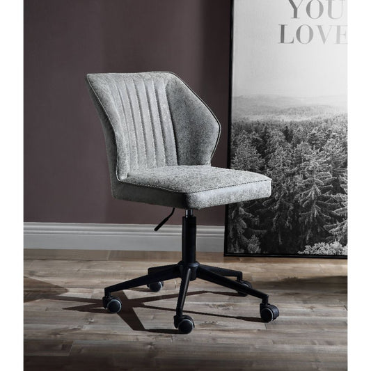 Pakuna Office Chair, Vintage Gray PU & Black 92942