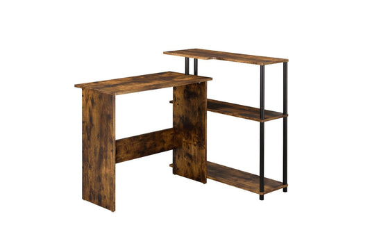 Ievi Writing Desk with Elegant Oak and Iron Finish