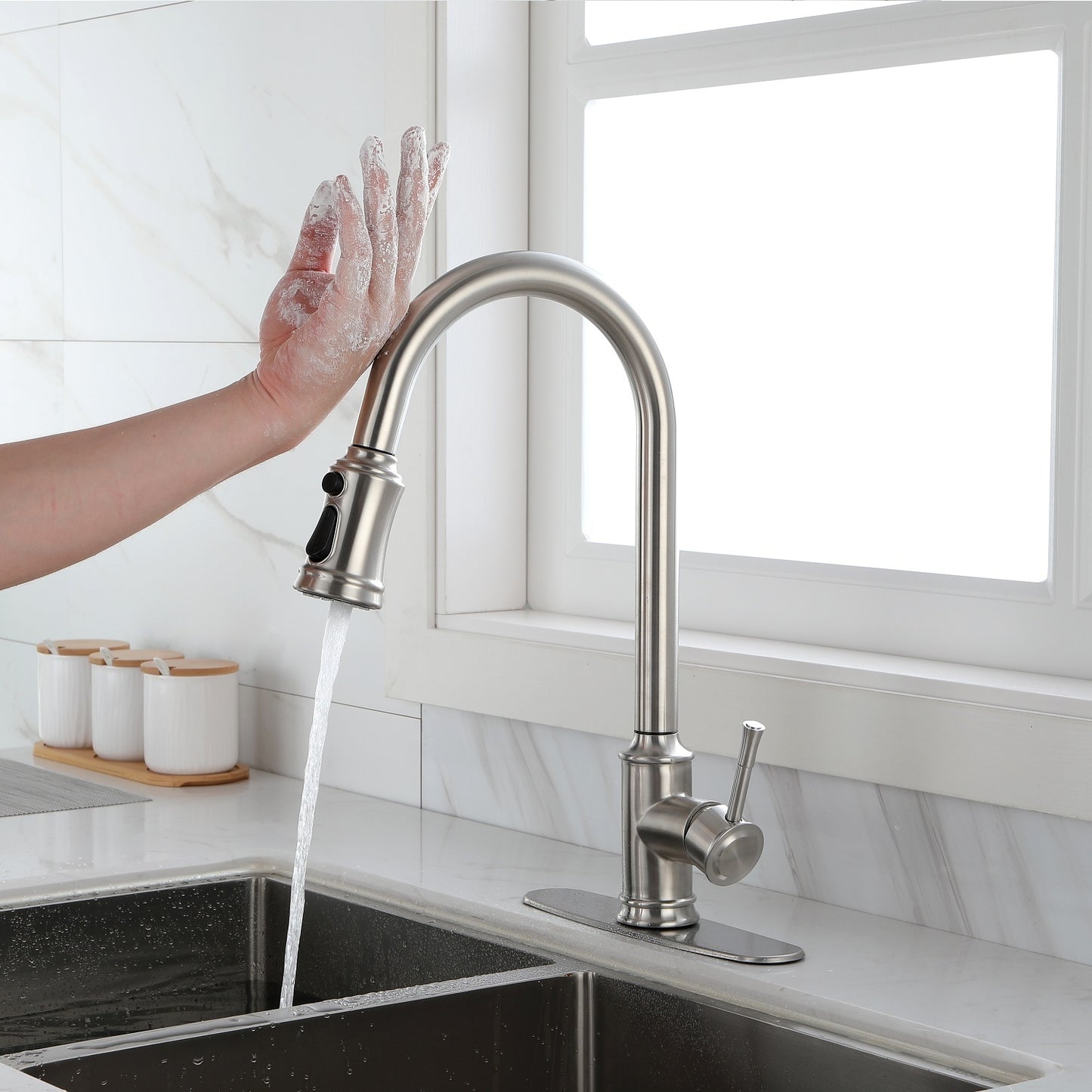 Touch Kitchen Faucet with Pull Down Sprayer