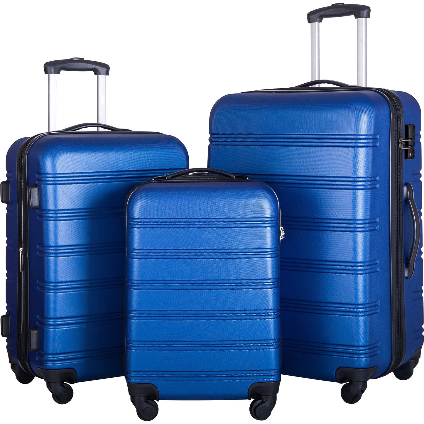 3 Piece Luggage Set Hardside Spinner Suitcase with TSA Lock 20" 24' 28" Available