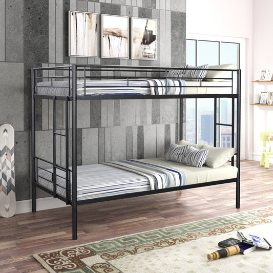 Metal Twin Bunk Bed with Enhanced Safety Measures