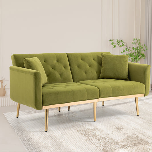 Velvet  Sofa , Accent sofa .loveseat sofa with metal  feet