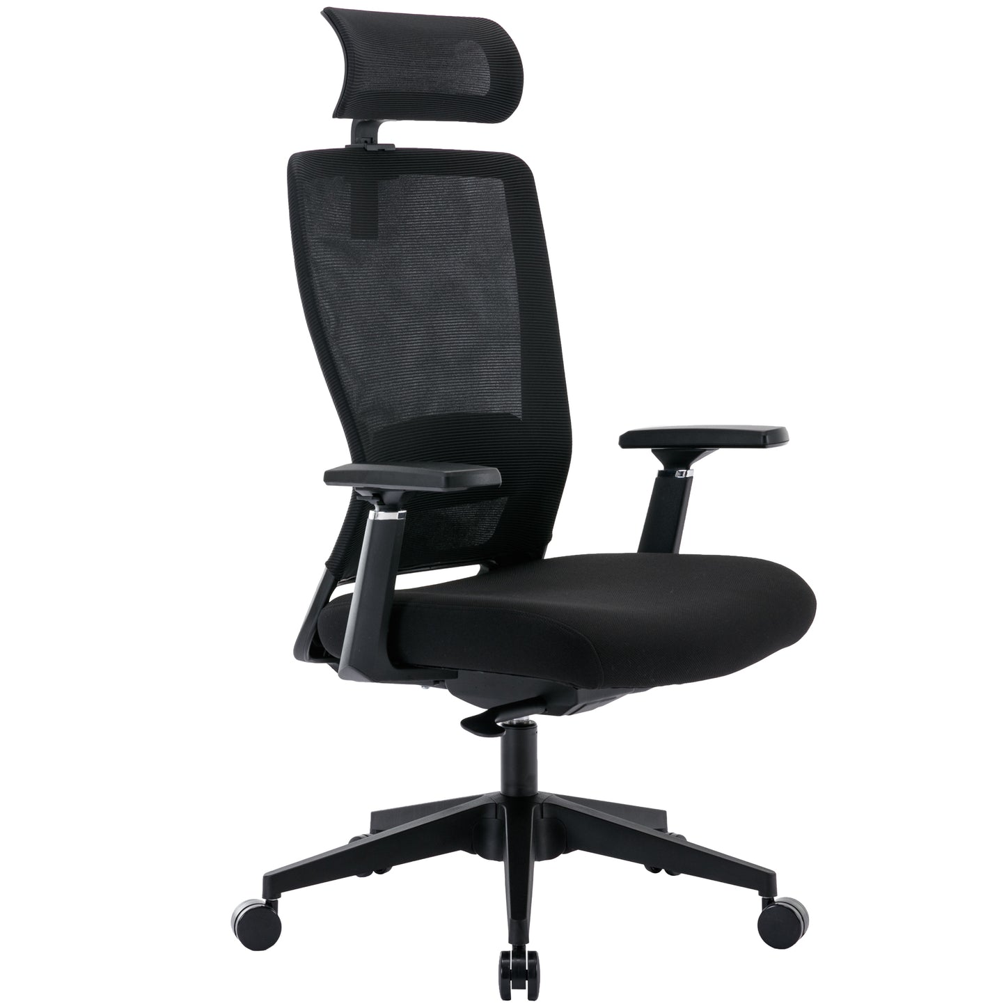 High-Back Computer Chair with Adjustable Height, Headrest,Breathable Mesh Desk Chair for Home Study Working (Black)