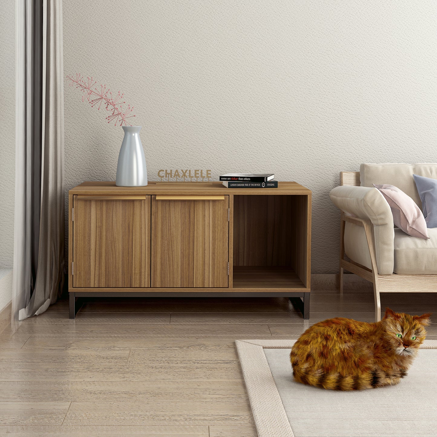 Versatile Cat House & TV Stand Combo for Modern Living Rooms